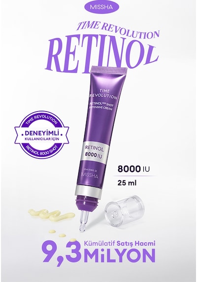 Yüksek Retinol İçerikli Krem Time Revolution Retinol 8000 Shot Intensive Cream