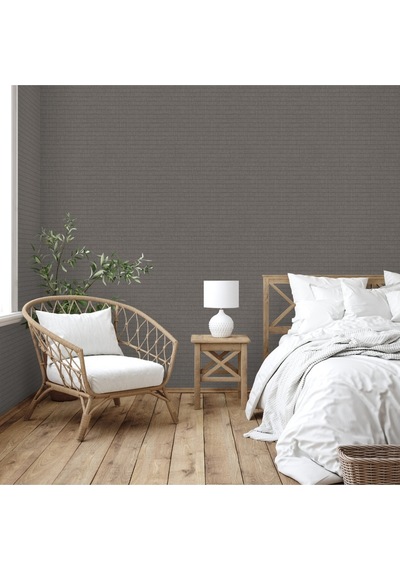 Adawall Muse Koleksiyonu- 25102-5 Kahverengi Dokulu Silinebilir Nonwoven Vinil Duvar Kağıdı 1.06x15.6m 16.5m²