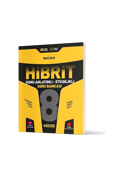 Hız Yayınları 8. Sınıf İngilizce Konu Anlatımlı Etkinlikli Hibrit Soru Bankası