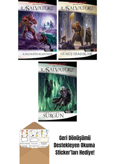 Karanlığın Kuşatması Drizzt Efsanesi 9. Kitap + Gümüş Damarları Drizzt Efsanesi 5. Kitap + Sürgün Drizzt Efsanesi 2. Kitap
