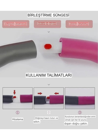 Hula Hoop Egzersiz Çemberi - Egzersiz Halkası - Ağırlıklı - Bel Bölgesi Ayarlanabilir Karışık Tek Ebat