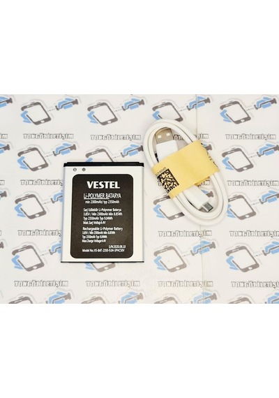 Vestel Uyumlu E2 Plus Batarya Pil Usb Kablo