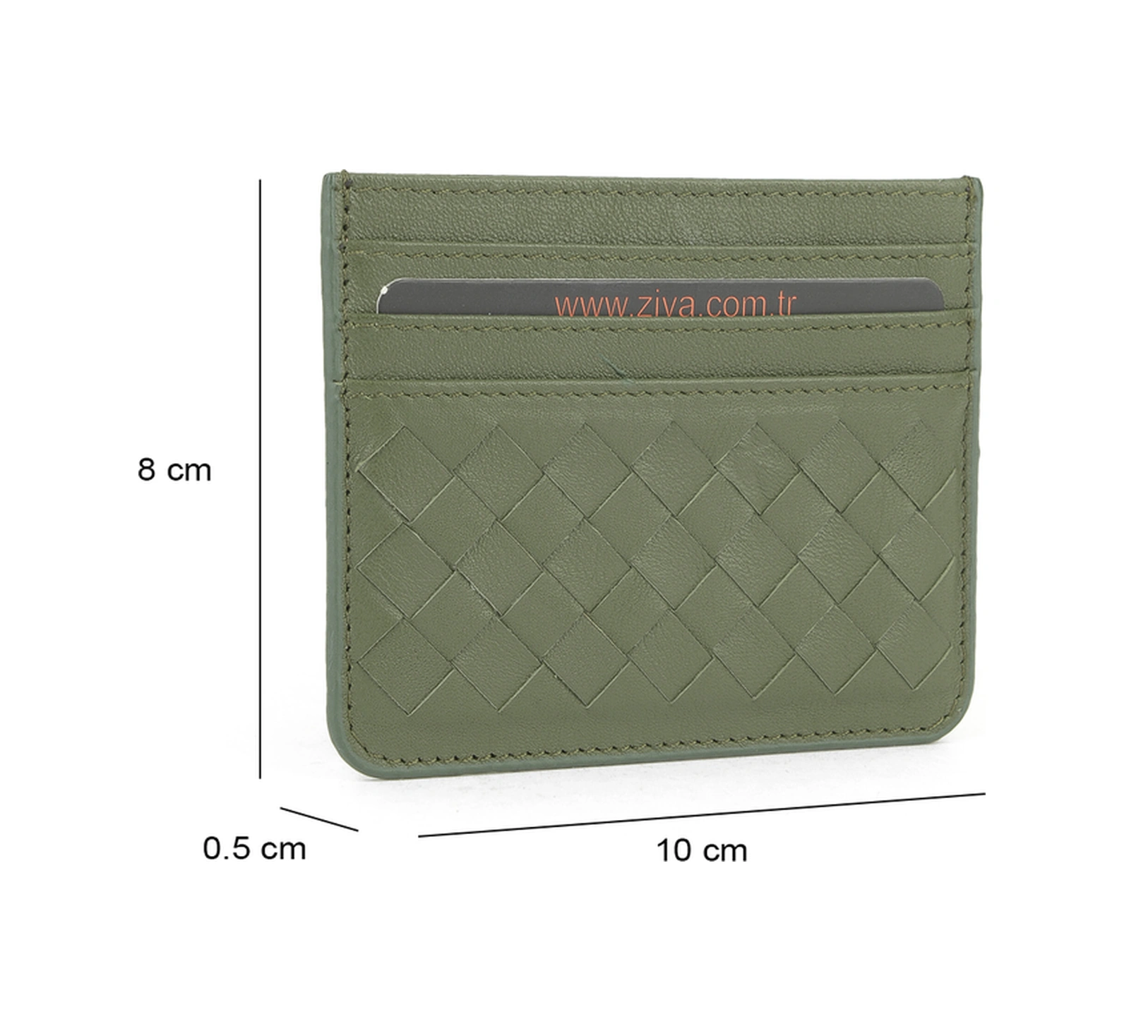 Ziya, Unisex Hakiki Deri Kartlık 1539852z06 Yeşil 1539852z06 630 Yeşil
