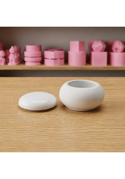 Kapaklı Mini Vazo Silikon Kalıp 6.3x4x2.5 Cm
