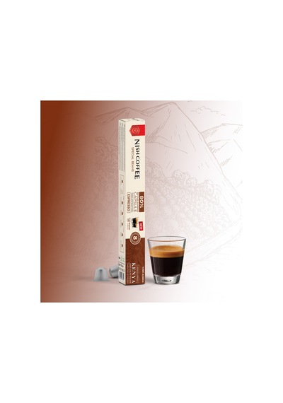 Nish Coffee Single Orijin Kapsül Kahve Kenya Nespresso Uyumlu -10 Adet Kapsül Kahve