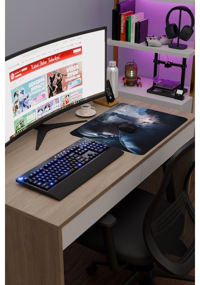 Resident Evil Kaymaz Dikişli Kauçuk Oyuncu Mousepad V1 - 48x40 Xl Gaming Mouse Pad Fare Altlığı