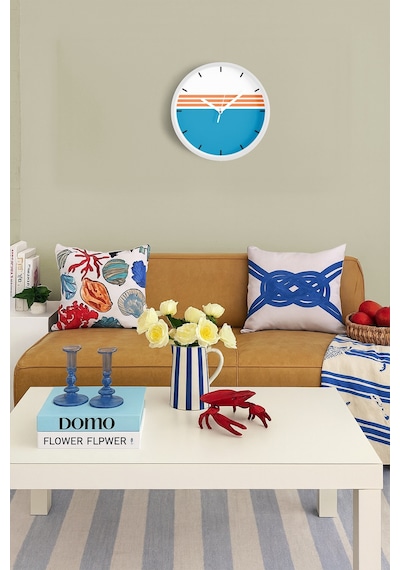 Modern Tasarım Duvar Saati - 30cm - Önü Camlı Beyaz Kasa - Sessiz Mekanizma-jh0492 Beyaz