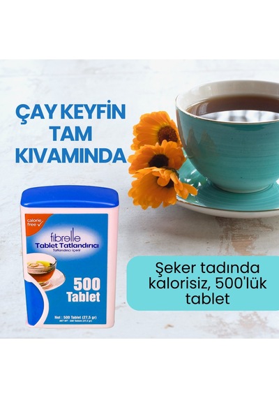 Fibrelle Sakarinli Tablet Tatlandırıcı 3 x 500'lü