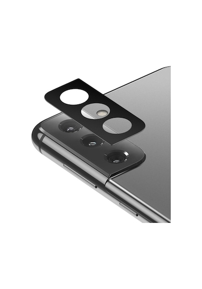 Samsung Uyumlu Galaxy S21 Plus Kamera Lens Koruyucu 3D Cam Siyah Çerçeve