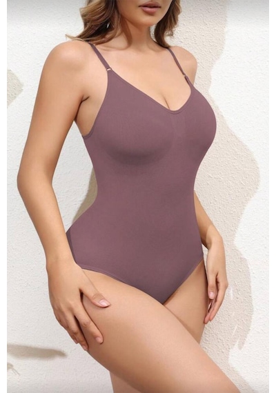Fit Women Zıbın Korse 2 Beden Alt Tarafı Çıtçıtlı Seamless 9051 Gül Kurusu