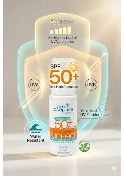 Cire Aseptine Yüz Güneş Koruyucu Krem Spf50+ 60 Ml 2 Adet