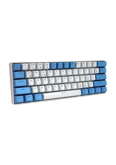 H61k Mini Mekanik Kablolu Gaming Oyuncu Klavye Türkçe Q Blue Switch 17 Ad Rgb Led Işık Modlu 61 Tuşlu Mavi