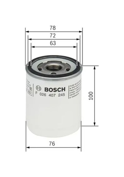 Ford Custom Yag Filtresi 2.0 Tdci 2017-2023 Bosch F026407245