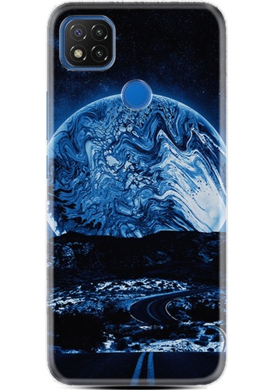 Xiaomi Redmi 9C Kılıf +Kablo Koruyucu Mavi Gece 1605