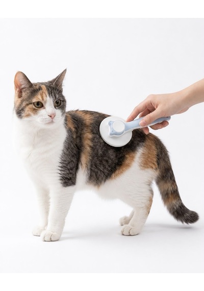 Kedi Ve Köpek Tüy Toplama Tarak Basmalı Kendini Temizleyen Evcil Hayvan Bakım Fırçası, Çelik İğneli, Ergonomik