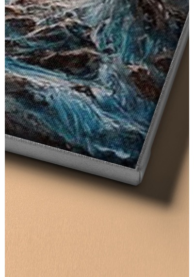 Webstyle Sayılarla Boyama Seti Kasnaklı Turkuaz Dalgalar 60 X 75 Cm