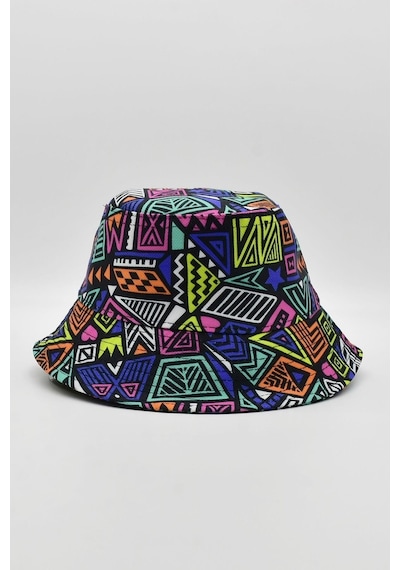 Desenli Kova Balıkçı Şapka Bucket Hat Siyah - Standart Siyah