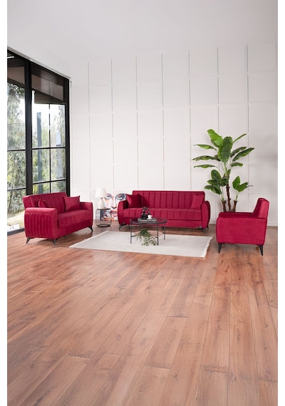 Kilim Mobilya Linda Koltuk Takımı 3 2 B Bordo