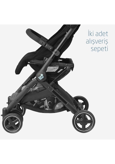 Maxi-Cosi Lara2-Cabriofix I-Size Ultra Kompakt Kabin Boy Seyahat Sistem Bebek Arabası Essential Black