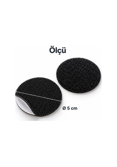 Halı Kilim Kaydırmaz Cırt Yuvarlak Yapışkanlı 5 Cm 5 Adet Koltuk Örtüsü Sabitleyici