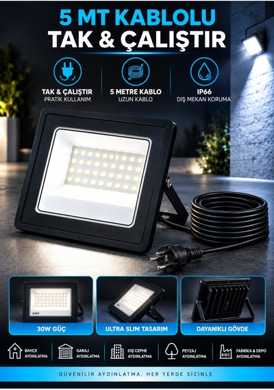 5 Metre Kablolu Tak Çalıştır 30w Ultra Slim Led Projektör 6500k Beyaz Işık Seyyar Led Projektör Aydınlatma Seyyar Aydınlatma Su Geçirmez Dış Mekan Siyah - 924524879 Siyah 5 Metre Kablolu Tak Çalıştır 30w Ultra Slim Led Projektör 6500k Beyaz Işık Seyyar Led Projektör Aydınlatma Seyyar Aydınlatma Su Geçirmez Dış Mekan Siyah - 924524879 Siyah