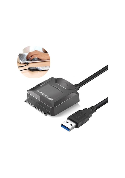 Usb 3.0 Adaptörlü 2.5 İnç-3.5 İnç Sata Harddisk Bağlantı Kablosu