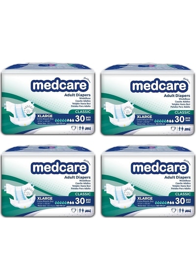 Medcare Classic Yetişkin Hasta Bezi XL 4 x 30'lu