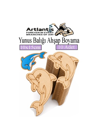 Ahşap Boyama Deniz Canlıları 10 Adet 10x15cm Boyama Figürü Etkinlik Çoçuk Gelişim Motor Beceri Kreş Anasınıfı Lila