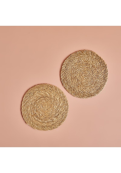 Bella Maison Rafe 2'li Nihale Naturel 20 CM Kahverengi