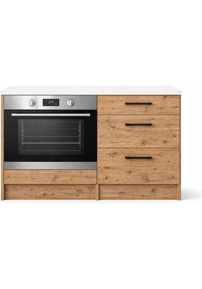 Aka Ankastre Fırın Modülü-çok Amaçlı Dolap -110 Cm -3 Çekmeceli-laminat Beyaz Tezgah Dahil Atlantik Çam Aka Ankastre Fırın Modülü-çok Amaçlı Dolap -110 Cm -3 Çekmeceli-laminat Beyaz Tezgah Dahil Atlantik Çam