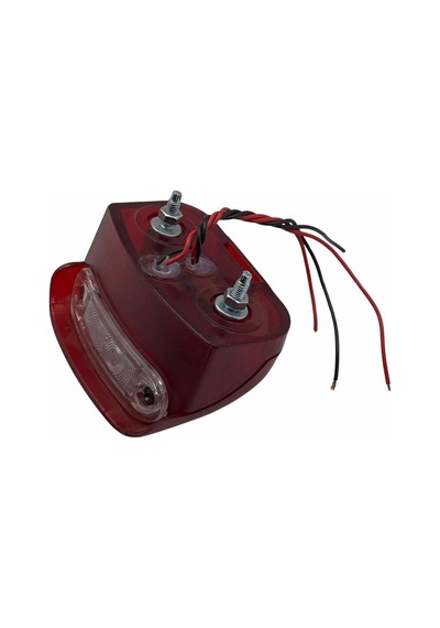 12v-24v Plaka Lambası Ledli 2 Fonksiyonlu Kırmızı 83 47 Mm
