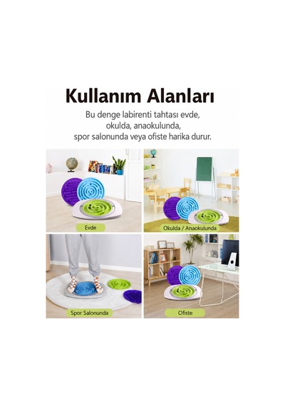 3 Seviyeli Denge Taşı Labirent Oyunu Eğitici Koordinasyon Tahtası - Eğitici Oyuncak
