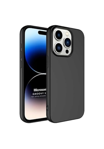 Kılıf Apple İphone 15 Pro Max İçin Groovy Soft Siyah İphone 15 Pro Max İle Uyumlu Kılıf - Siyah 50 x 22