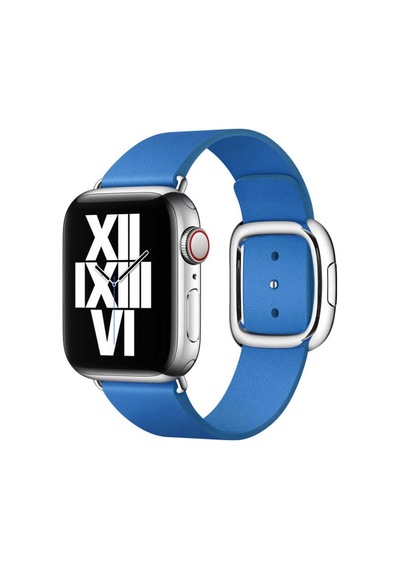 Mobilteam Watch Ultra 49mm Kordon Uyumlu Krd-42 Deri Strap Kayış Clo- Mavi