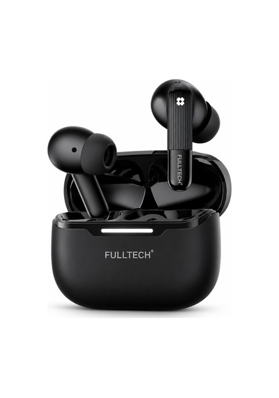 Fulltech Fb27 Anc + Enc Gürültü Engellemeli Bluetooth 6.0 Tws Kablosuz Kulaklık Çift Mikrofon Düşük Gecikme Siyah