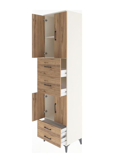 Hyperion Dolap 3 Raflı 4 Çekmeceli 4 Kapaklı 60x44x243 Aytaşı... Aytaşı