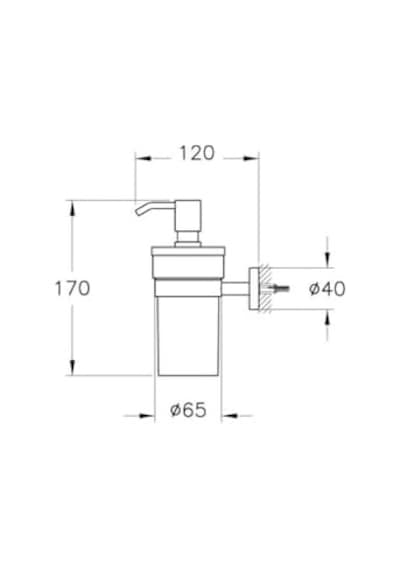 Base 200 A44107 Sıvı Sabunluk, Krom 12 Izgara