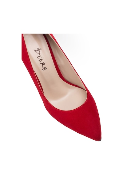 Deery Kırmızı Süet Kadın Stiletto Kırmızı
