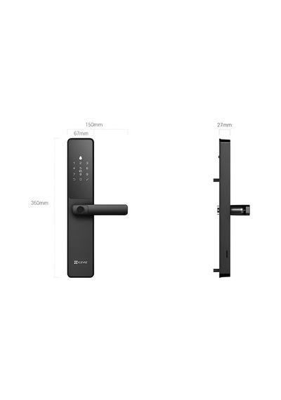 Y2000 Akıllı Kulplu Kapı Kilidi Parmak İzi Şifre Kart Bluetooth Ve Mobil Uygulama Destekli Fynix Teknoloji