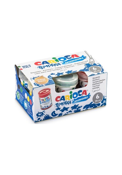 Carioca Sulu Boya Tempera Süper Yıkanabilir 6 Renk Ko022