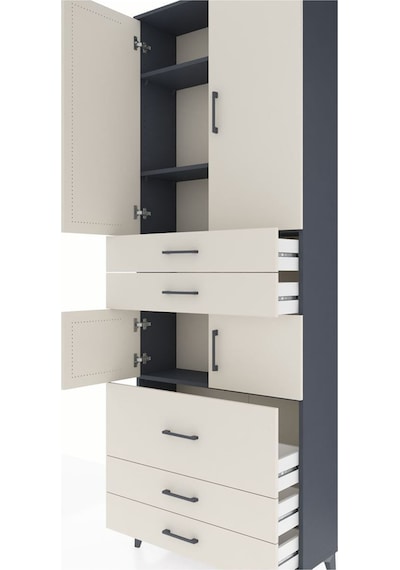 Arges Dolap 4 Raflı 5 Çekmeceli 4 Kapaklı 88x30x243 Antrasit-aytaşı Antrasit Arges Dolap 4 Raflı 5 Çekmeceli 4 Kapaklı 88x30x243 Antrasit-aytaşı Antrasit