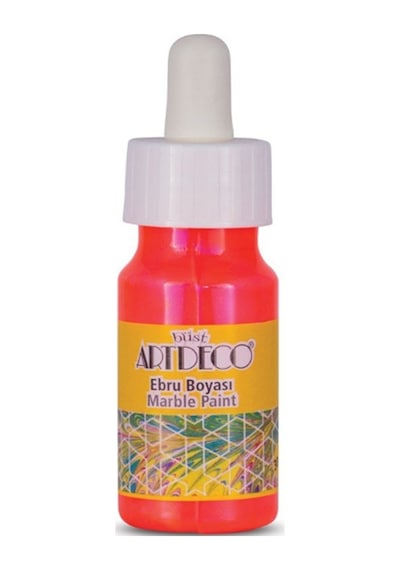 Artdeco Ebru Boyası Damlalıklı 30ml Neon Turuncu - 2 Adet