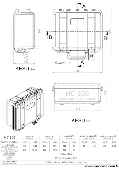 Hardcase Çanta Hc-300 Siyah