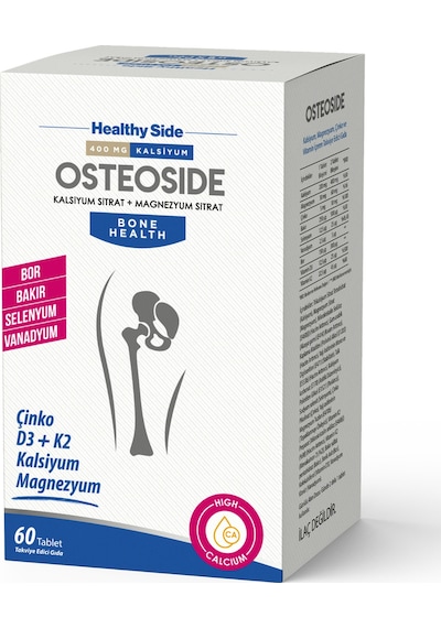 Osteoside Kalsiyum, Magnezyum, Çinko Ve D3&k2 İçeren 60 Tablet Takviye Edici Gıda