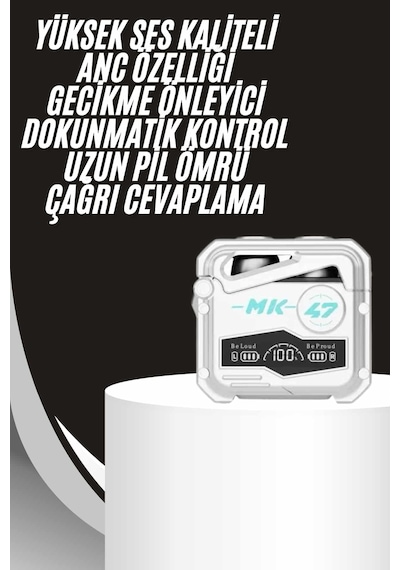 Gecikme - 561 - Önleyici Oyuncu Kulaklığı Bluetooth Bağlantılı Anc Özelliği - Edntrend - 5.0 Bluetooth