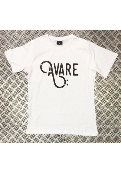 Stoned&Fame Unisex Büyük Avare Baskılı T-shirt Beyaz