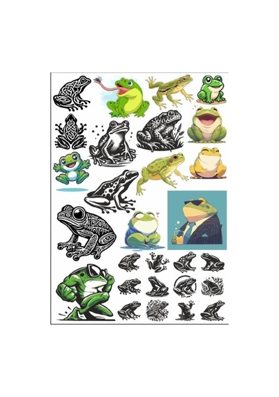 Kurbağa Sticker Set
