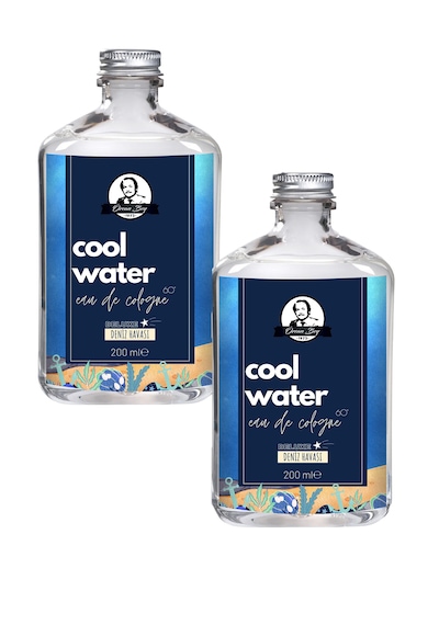 Deluxe Seri Cool Water Kolonyası Parfümlü Okyanus Buz Ice Kokulu Kolonya 200 Ml X 2 Cam Şişe