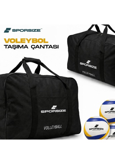 Xmlbayiciniz Tr Voleybol Taşıma Çantası 6-8 Top Kapasiteli Dayanıklı Oxford Kumaş, Güçlendirilmiş Dikiş, Fermuarlı Pr Çok Renkli