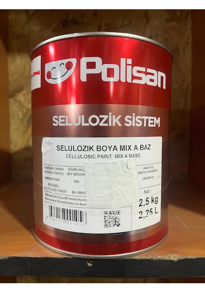 Polisan Selülozik Boya Açık Gri 2,5 Litre Yeni Versiyon Kod :7035